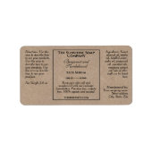 Vintage Kraft Papier Stijl Druppelfles Label (Voorkant)