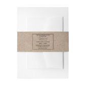 Vintage Kraft Papier Stijl Zeep Buikband Uitnodigingen Wikkel (Voorkant Voorbeeld)