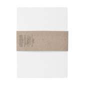 Vintage Kraft Papier Stijl Zeep Buikband Uitnodigingen Wikkel (Achterkant Voorbeeld)