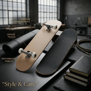Vintage Kraft stijl skateboard met opvallend ontwe