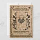Vintage Kraft Zon Celestial Hart Feestdagenkaart (Voorkant)