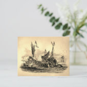 Vintage Kraken Attack Briefkaart (Staand voorkant)