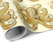 Vintage Kraken, Octopus Gamochonia, Ernst Haeckel Cadeaupapier (Rol Hoek)