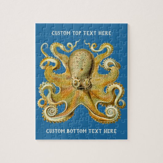 Vintage Kraken, Octopus Gamochonia, Ernst Haeckel Legpuzzel (Verticaal)