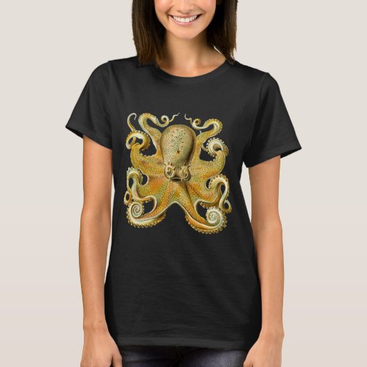 Vintage Kraken, Octopus Gamochonia, Ernst Haeckel T-shirt (Voorkant)