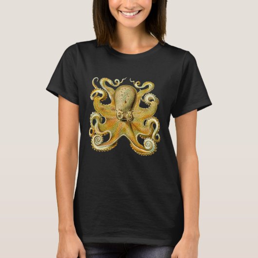 Vintage Kraken, Octopus Gamochonia, Ernst Haeckel T-shirt (Voorkant)