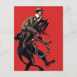 Vintage Krampus Briefkaart