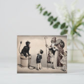 Vintage Krampus Briefkaart (Staand voorkant)