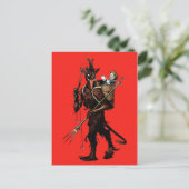 Vintage Krampus Briefkaart (Staand voorkant)