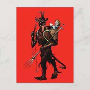 Vintage Krampus Briefkaart