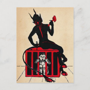 Vintage Krampus Briefkaart