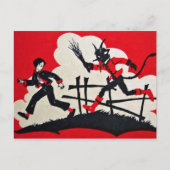 Vintage Krampus Briefkaart (Voorkant)