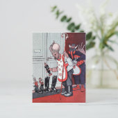 Vintage Krampus Briefkaart (Staand voorkant)