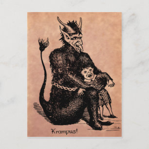 Vintage Krampus Briefkaart