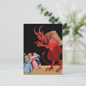Vintage Krampus Briefkaart (Staand voorkant)