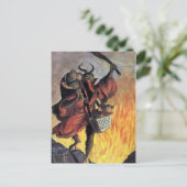 Vintage Krampus Briefkaart (Staand voorkant)