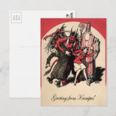 Vintage Krampus Briefkaart (Voorkant / Achterkant)