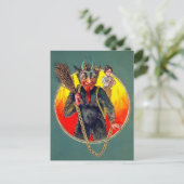 Vintage Krampus Briefkaart (Staand voorkant)