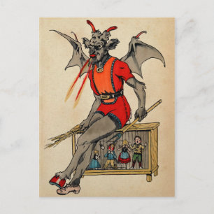 Vintage Krampus Briefkaart