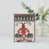 Vintage Krampus Briefkaart (Staand voorkant)