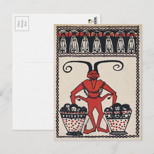 Vintage Krampus Briefkaart (Voorkant / Achterkant)
