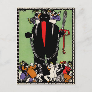 Vintage Krampus Devil Briefkaart