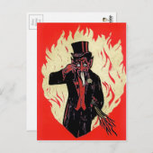 Vintage Krampus Devil Briefkaart (Voorkant / Achterkant)
