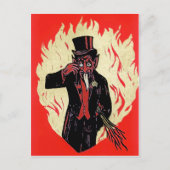 Vintage Krampus Devil Briefkaart (Voorkant)
