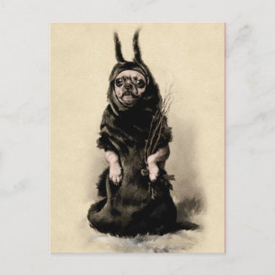 Vintage Krampus Dog Briefkaart