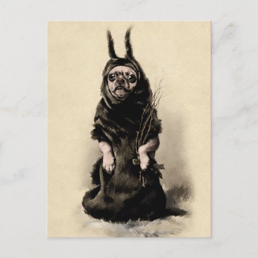 Vintage Krampus Dog Briefkaart (Voorkant)