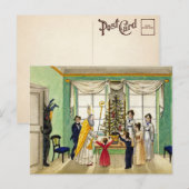 Vintage Krampus kerstsceen Briefkaart (Voorkant / Achterkant)