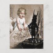 Vintage Krampus Speelgoed Briefkaart (Voorkant)