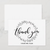 Vintage Krans Platte Bedankt (Voorkant / Achterkant)