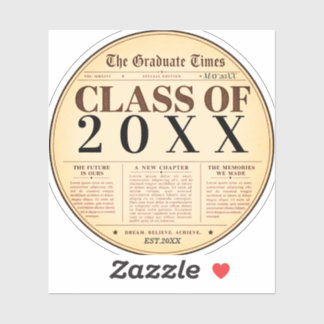 Vintage krant eindexamenklas van 20XX sticker