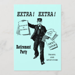 Vintage krant Man gepersonaliseerd pensioen Kaart