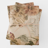 Vintage Kranten Bloem Esthetisch Inpakpapier Vel (In situ)