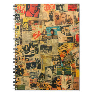 Vintage Kranten Collage Notitieboek