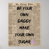 Vintage Kranten Esthetische Quote Poster (Voorkant)