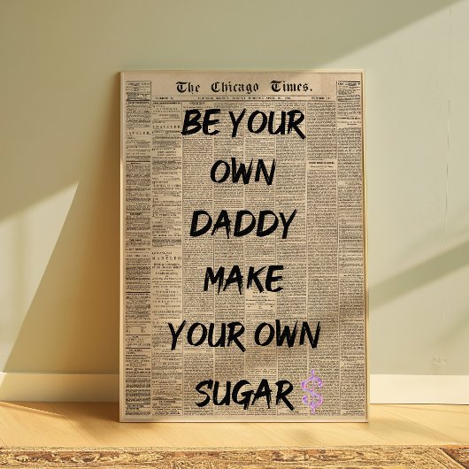 Vintage Kranten Esthetische Quote Poster