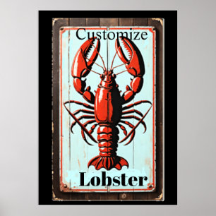 Vintage Kreeft Sign Thunder_Cove Poster