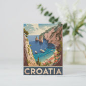 Vintage Kroatië Briefkaart (Staand voorkant)