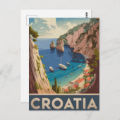 Vintage Kroatië Briefkaart (Voorkant / Achterkant)