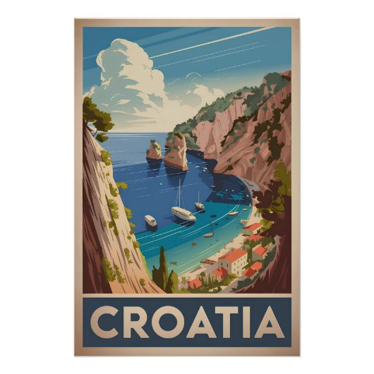 Vintage Kroatië Perfect Poster (Voorkant)