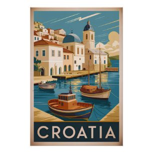Vintage Kroatië Perfect Poster