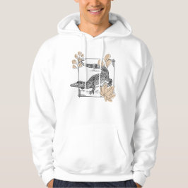Vintage Krokodil & Herfstbladeren Hoodie