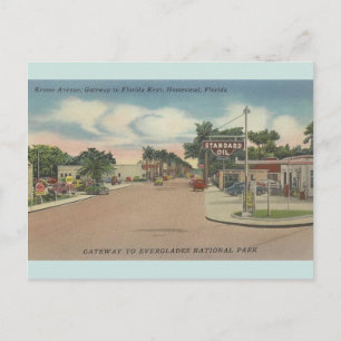 Vintage Krome Avenue Homestead Florida Briefkaart