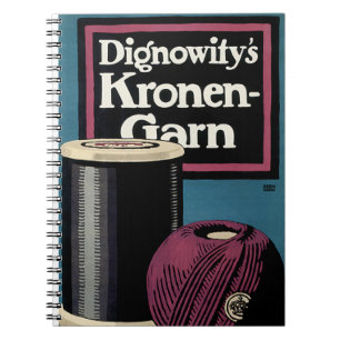 Vintage Kronengard Yarn Ad Notitieboek