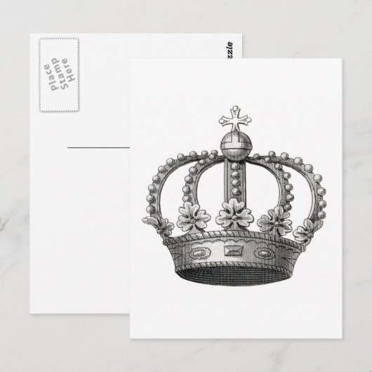 Vintage Kroon Briefkaart (Voorkant / Achterkant)