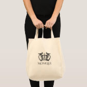 Vintage Kroon Vogels Gepersonaliseerd Tote Bag (Voorkant (product))