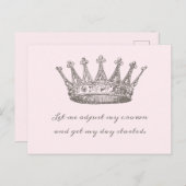 Vintage kroonkoningsprinses briefkaart (Voorkant / Achterkant)